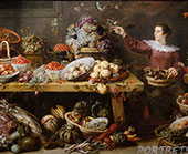 Франс Снейдерс. «Натюрморт с фруктами и овощами» Картина на кухню №11