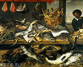 Франс Снейдерс «Торговец рыбой» Картина на кухню №2
