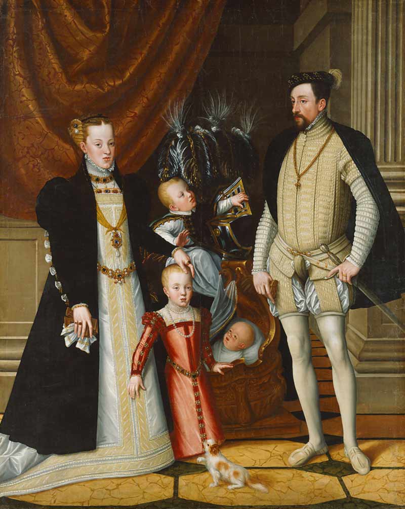 Арчимбольдо, Джузеппе. Портрет императора Максимилиана II с семьёй