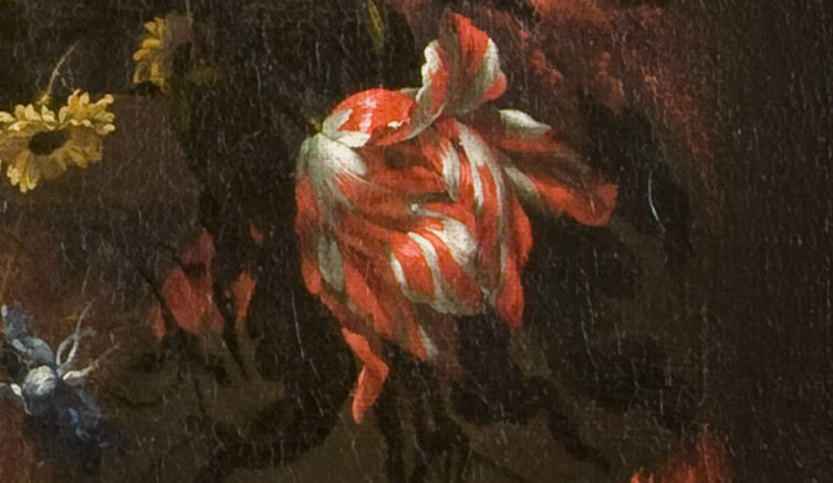 Корзина с тюльпанами. Фрагмент №2 Арельяно, Хуан де