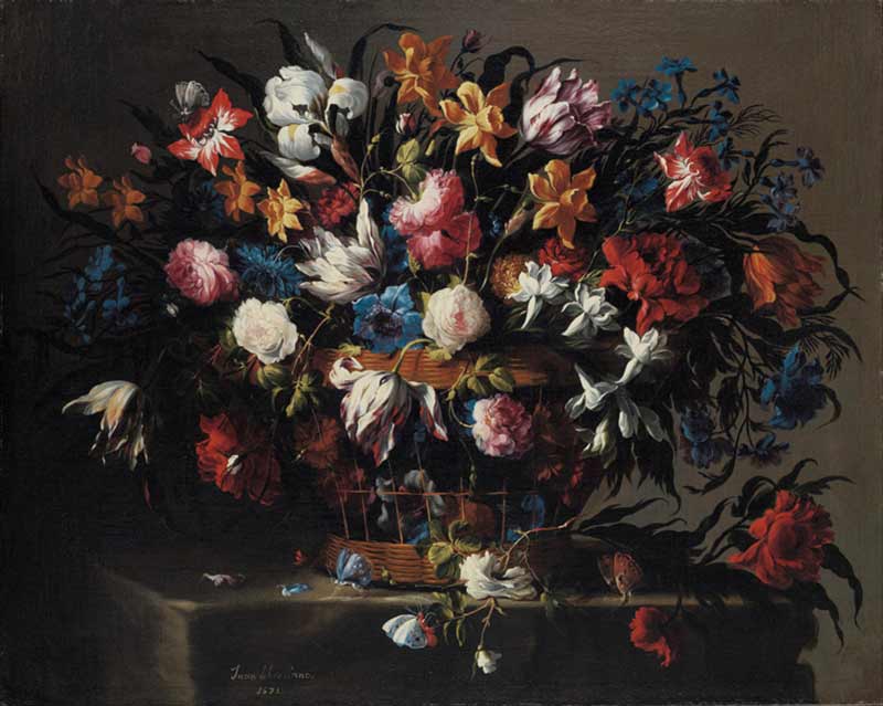 Арельяно, Хуан де. Маленькая корзина с цветами