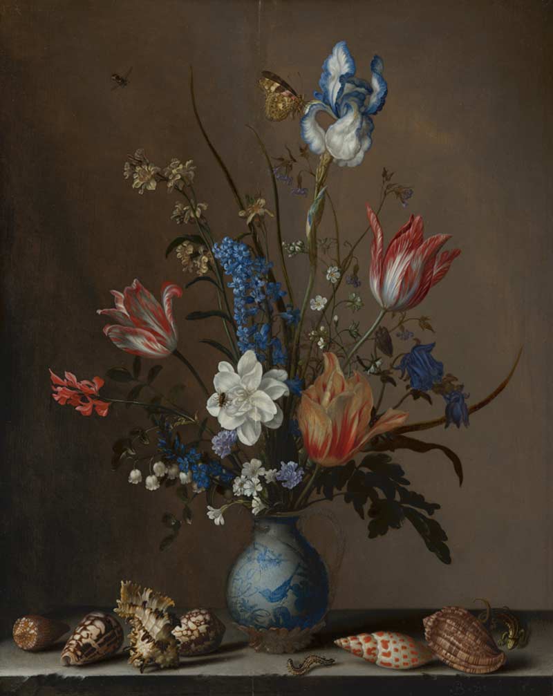 Цветы в вазе Ван-Ли с ракушками. Аст, Бальтазар ван дер