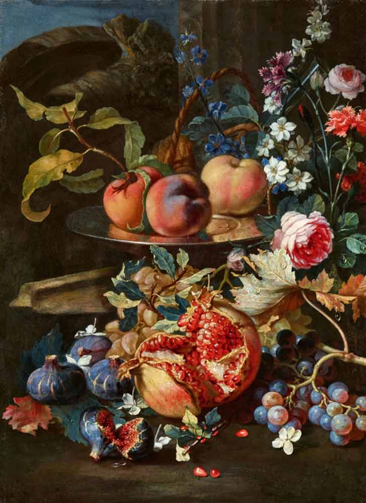 Натюрморт с фруктами и цветами. Беренц Кристиан