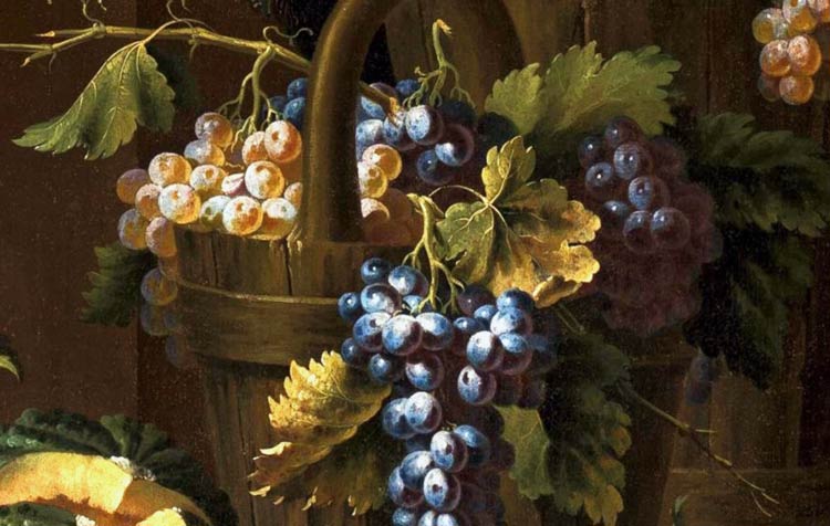 Натюрморт с виноградом. Фрагмент №2 Беренц Кристиан