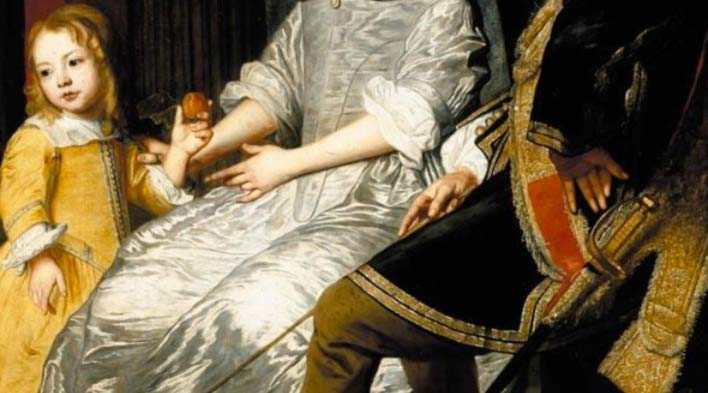 Портрет Филиппа, сына Симона ван де Верве и его жены (Изабель-Франсуаза-Шарль), сидящего со своими детьми в сопровождении конюха. Фрагмент №1 Бол, Питер