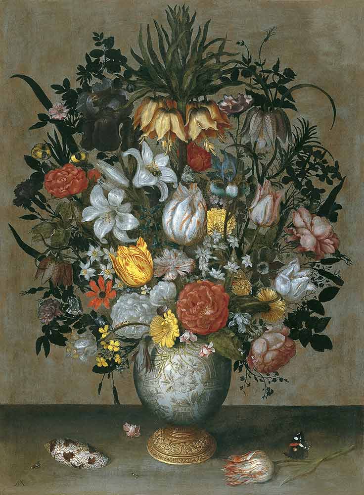 Натюрморты известных художников. Китайская ваза с цветами