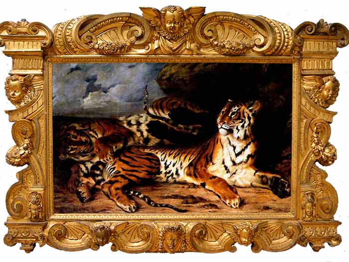 Картина с тиграми. Эжен Делакруа