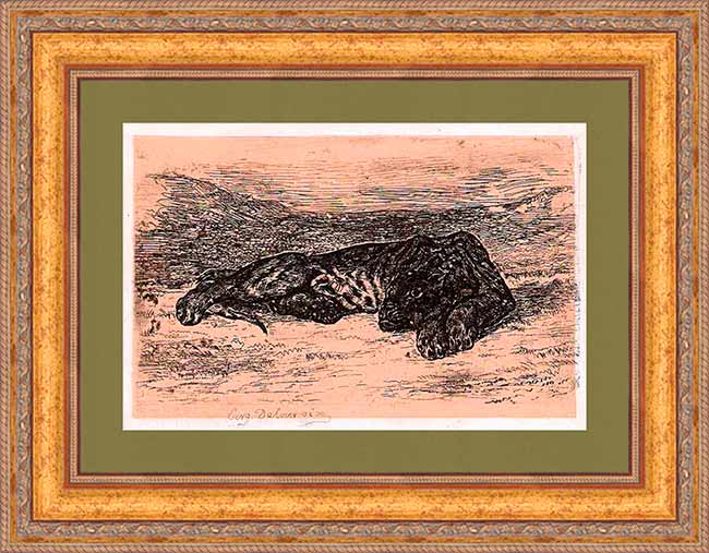 Рисунки черных пантер. Эжен Делакруа