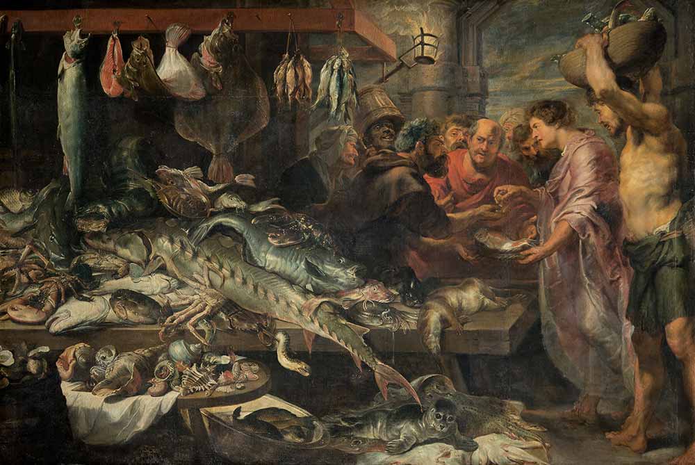 Рыбный рынок, картина