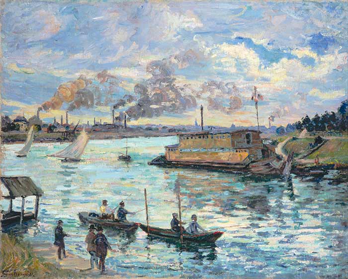 «Город на реке» картина. Гийомен Арман