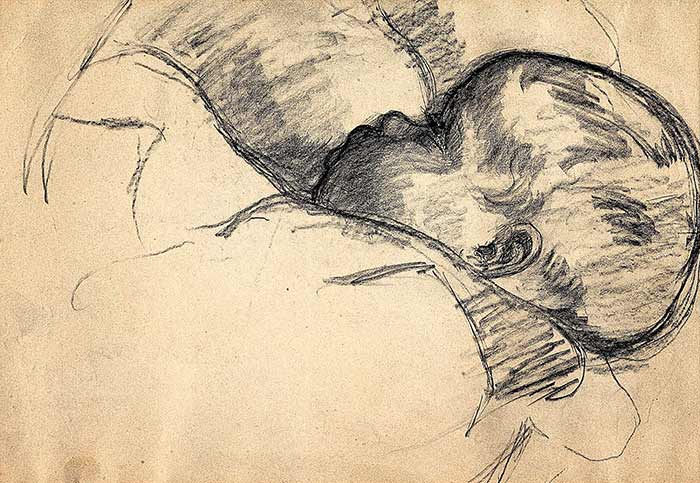 «Рисунок младенца» карандашом. Гийомен Арман