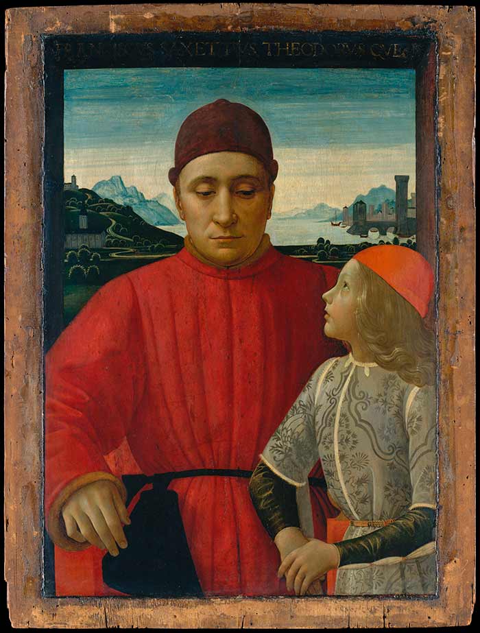 Семейный портрет. Гирландайо Доменико. Франческо Сассетти и его сын Теодоро