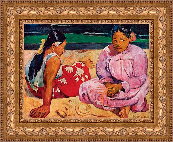 Таитянские женщины на пляже. Поль Гоген