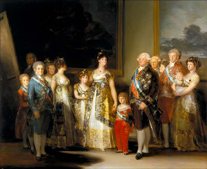 Портрет в образе по фото на холсте. Гойя Франсиско. Карл 4 Испании и его семья