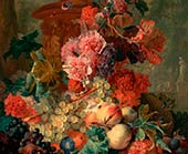 Ян ван Хейсум Натюрморты с цветами и фруктами №4