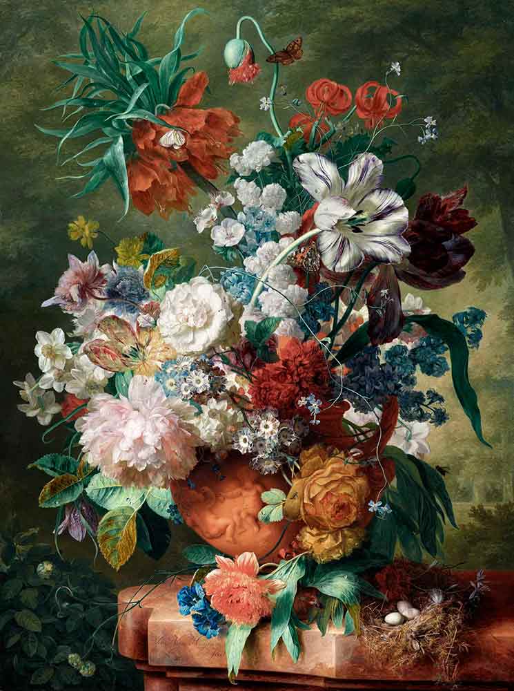 Картины на заказ на холсте. Хейсум Ян ван картины. Цветы в терракотовой вазе