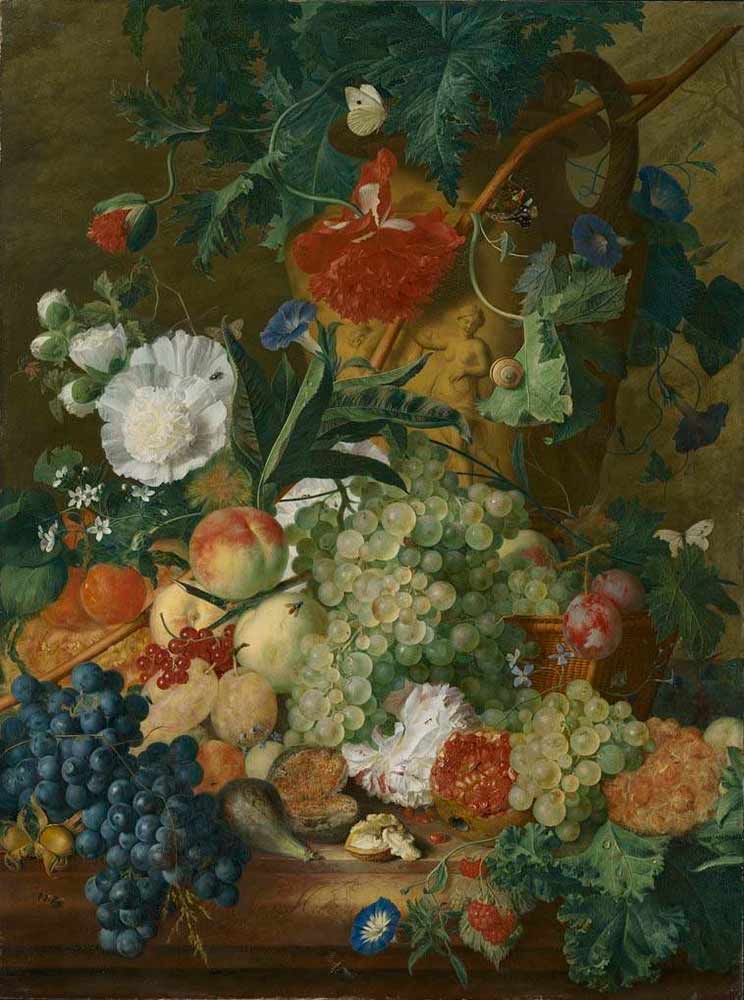 Хейсум Ян ван картины. Фрукты и цветы
