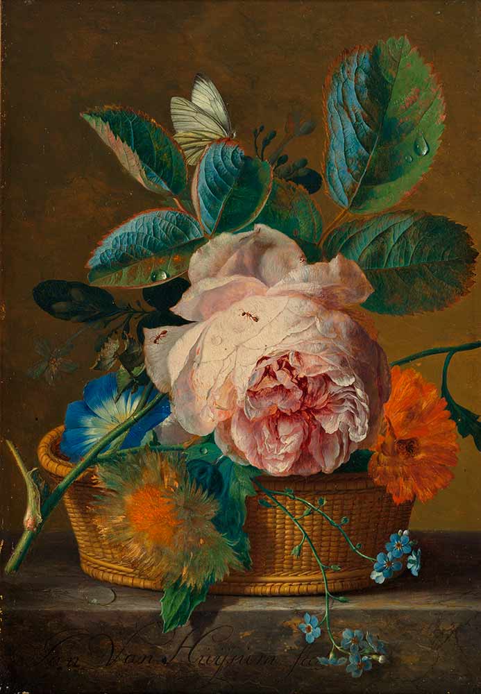 «Корзина с цветами» картина. Хейсум Ян ван