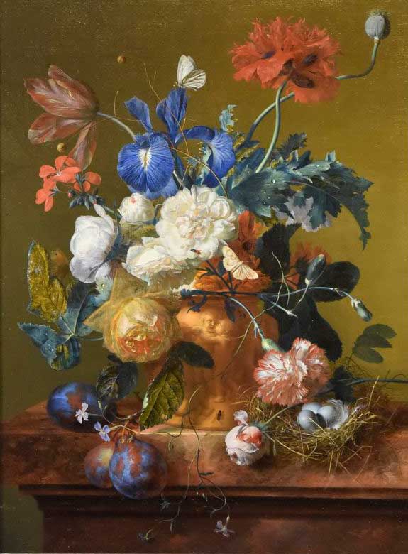 Хейсум Ян ван картины. Терракотовая ваза с цветами
