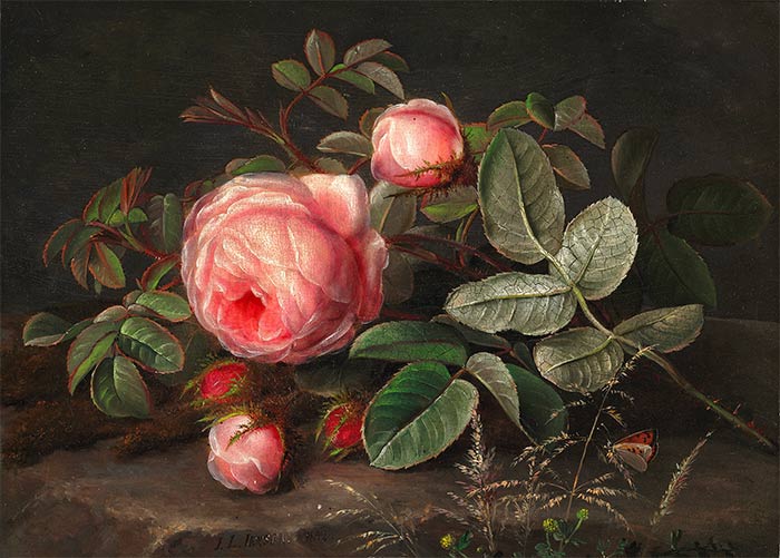 Букет розовых роз. Йенсен Йохан Лауренс
