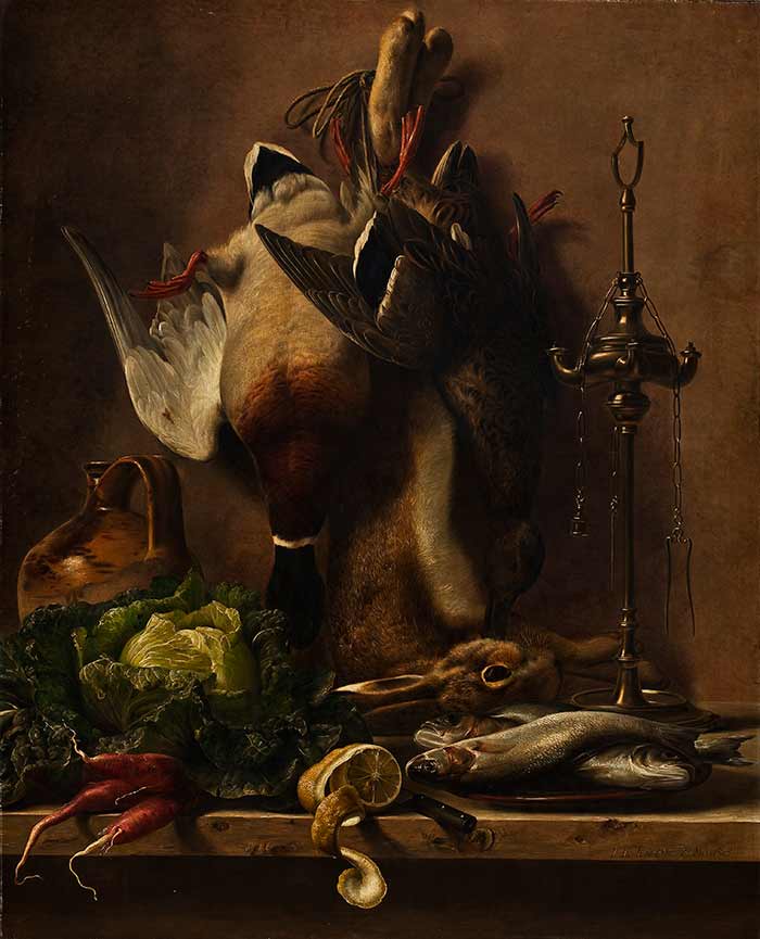 Йенсен Йохан Лауренс. Натюрморт на кухонном столе