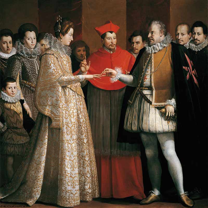 Брак Марии Медичи по доверенности с Генрихом IV французским, которого представлял Фердинанд I. Кименти да Эмполи, Якопо