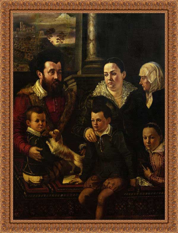 «Семейный портрет» в раме. Кименти да Эмполи, Якопо