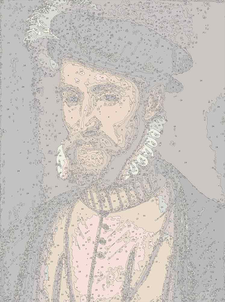 Раскраска по номерам. Натюрморт. Портрет Франсуа де Лотарингии, герцога Оумальского дворянина
