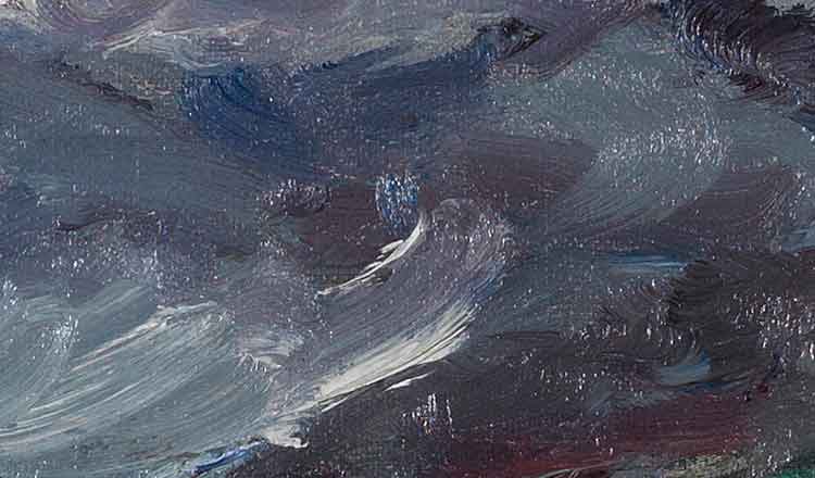 Пейзажная картина Люцернского озера. Фрагмент №2 Коринт, Ловис