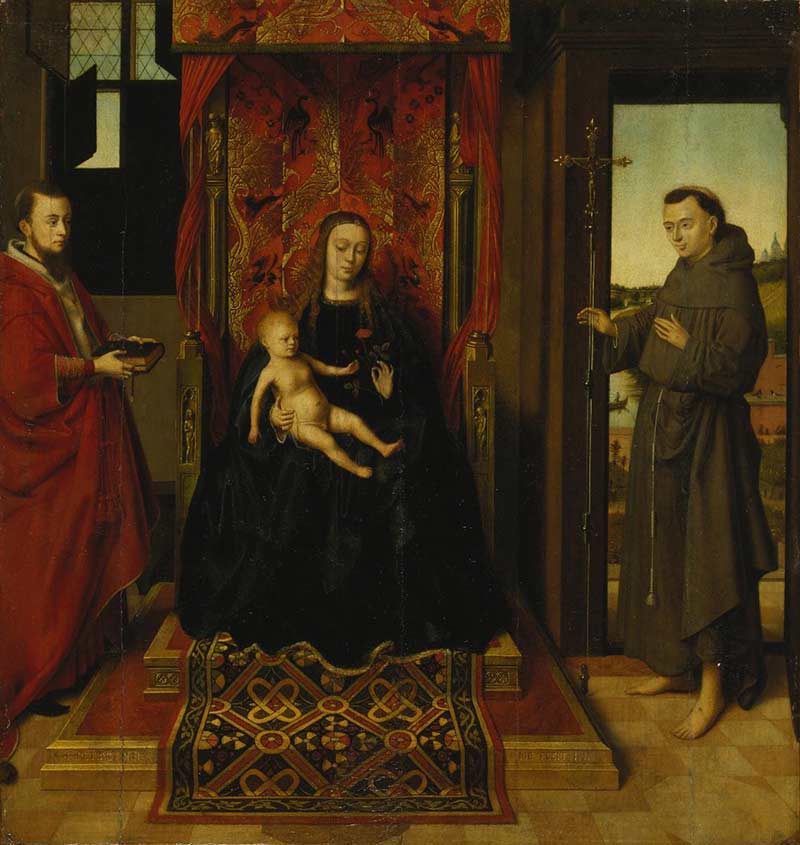 Кристус, Петрус. Богородица с младенцем и святыми Иеронимом и Франциском