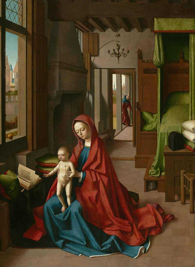 Кристус, Петрус. Богородица с младенцем в домашнем интерьере