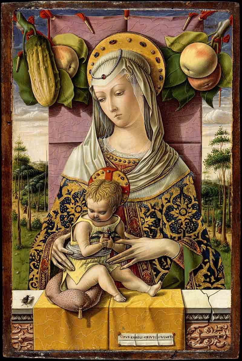 Музей Метрополитен в Нью-Йорке. Кривелли, Карло. Мадонна с младенцем Иисусом