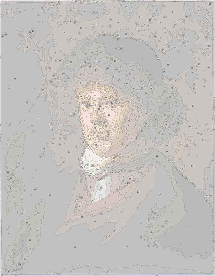 Раскраска по номерам. Картина по номерам. Портрет Рембрандта ван Рейна