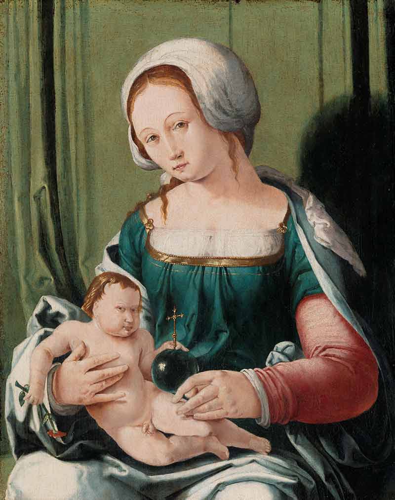 Богородица с младенцем. Лукас ван Лейден (Лука Лейденский)