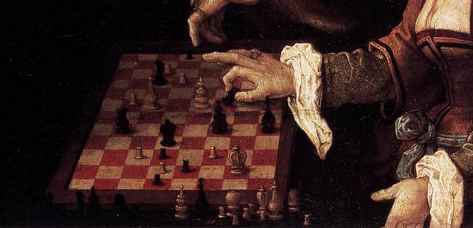 Игра в шахматы. Фрагмент №1 Лукас ван Лейден (Лука Лейденский)