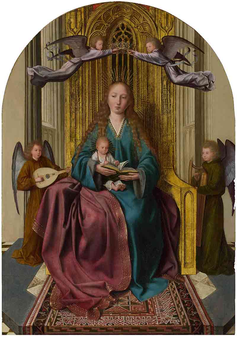 Мадонна с младенцем на троне с четырьмя ангелами. Массейс, Квентин