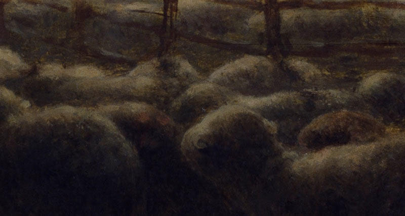 Овчарня, Лунный свет. Фрагмент №2 Милле, Жан Франсуа