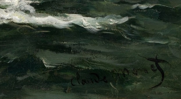 Морской пейзаж, Буря. Фрагмент №3 Моне, Клод