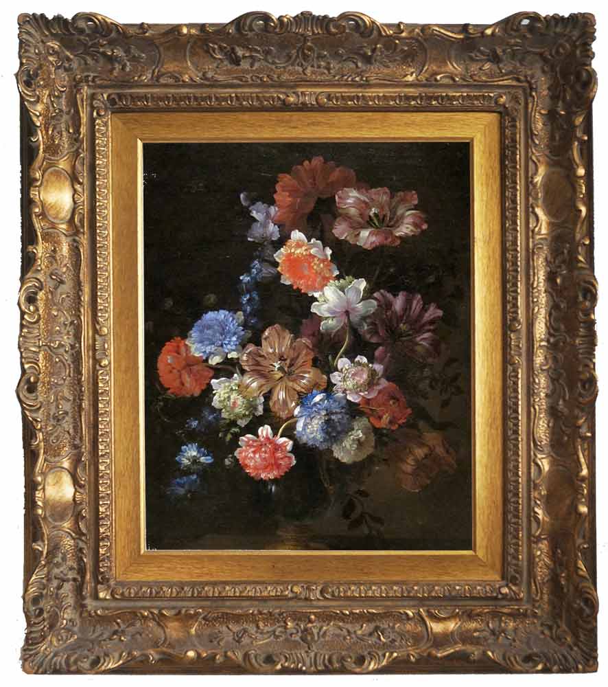«Цветочный натюрморт» в раме. Монье Жан-Батист