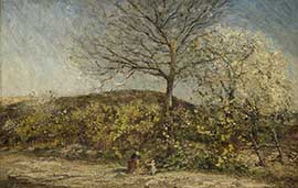 Монтичелли, Адольф Жозеф. Пейзаж с цветущим садом