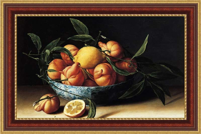 «Натюрморт с чашей апельсинов Кюрасао» в раме. Муайон Луиза