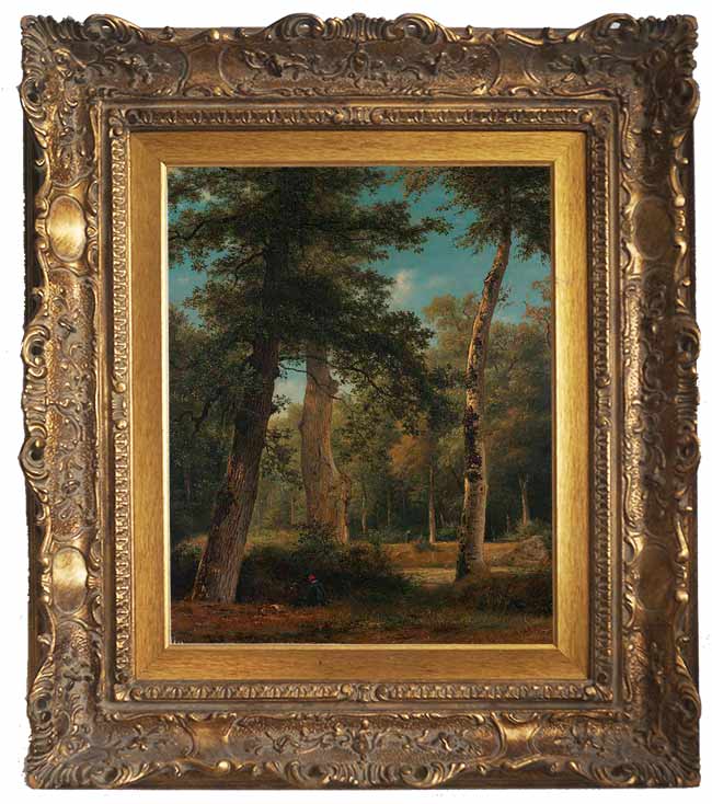 «Лес в Фонтенбло» картина. Ос Георг Якоб Иоганн ван