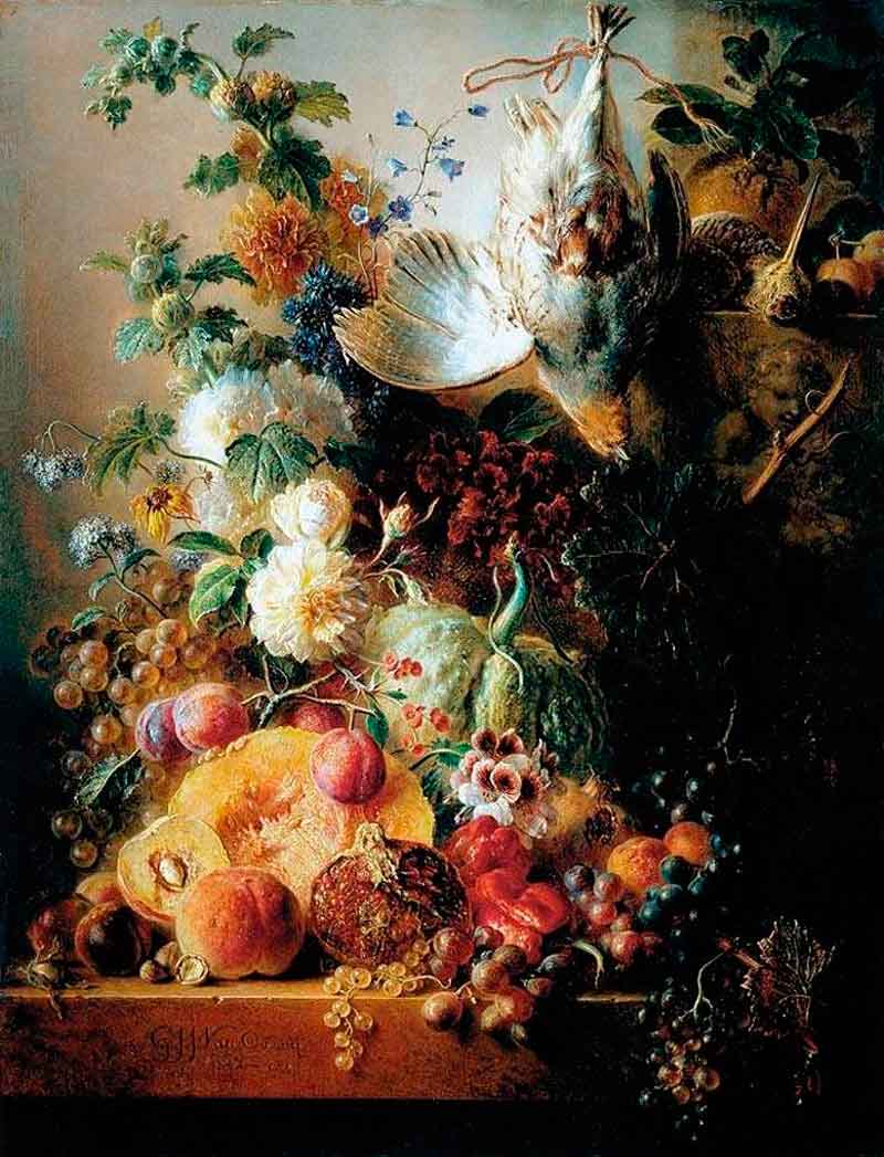 Натюрморт с фруктами. Ос Георг Якоб Иоганн ван