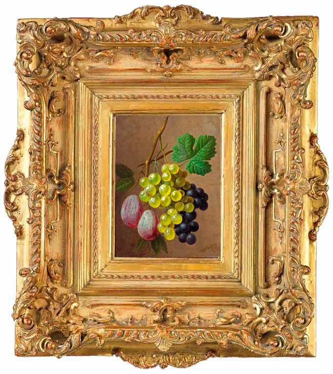 Натюрморт с виноградом и сливами. Ос Георг Якоб Иоганн ван