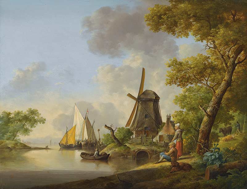 Ос Ян ван «Летний пейзаж с мельницей»