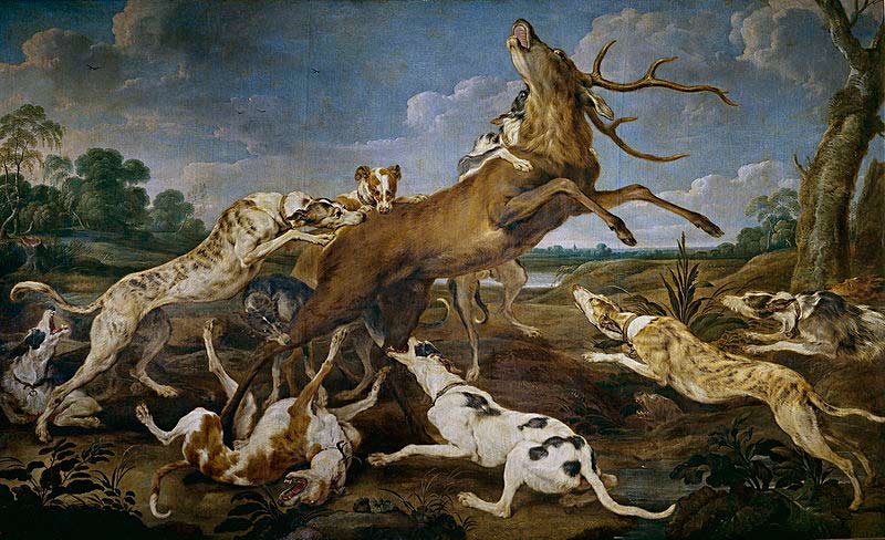 Музей Прадо, картины: охота на оленя картина