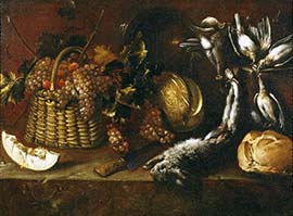 Музей Прадо, картины. Переда, Антонио де. Натюрморт с фруктами и дичью