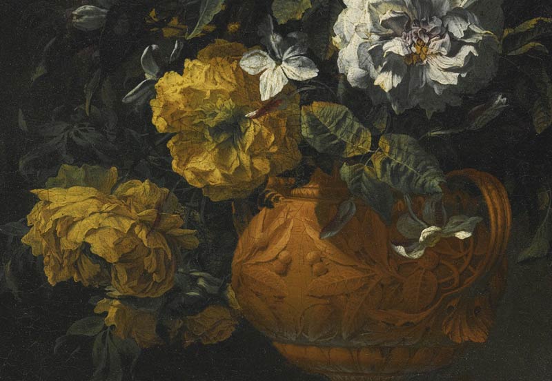 Натюрморт с цветами в бронзовой вазе. Фрагмент №3 Пикар, Жан Мишель