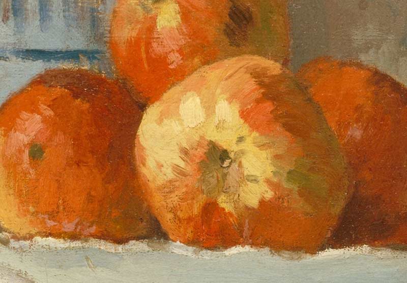 Натюрморт с яблоками и кувшином. Фрагмент №1 Писсарро, Камиль