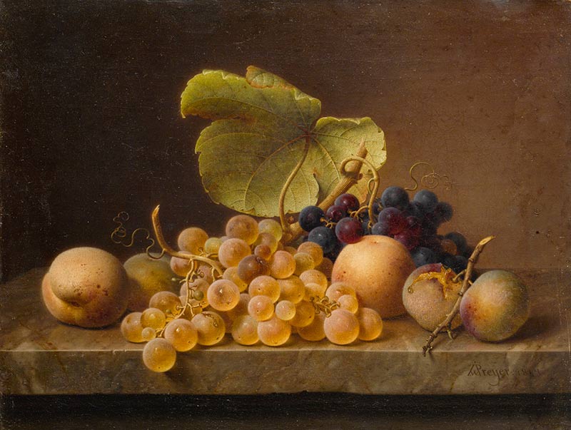 «Натюрморт с виноградом» живопись